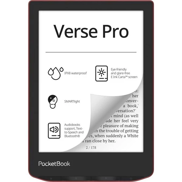 PocketBook Verse Pro e-book olvasó - Piros (PB634)