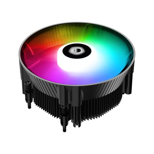 ID-Cooling Aktív CPU hűtő - DK-07A RAINBOW (25,6dB; max. 104,48 m3/h; 3pin csatlakozó, 12cm, LED)