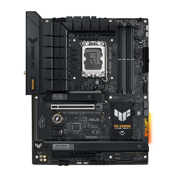 Asus Alaplap - Intel TUF GAMING B760-PLUS WIFI s1700 (B760, 4xDDR5 7200MHz, 4xSATA3, 3xM.2, HDMI+DP)