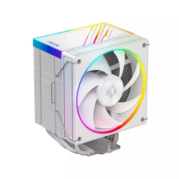 ID-Cooling Aktív CPU hűtő - FROZN A610 ARGB WHITE (29.9dB; max. 132,54 m3/h; 4pin, 4 db heatpipe, 12cm, A-RGB, PWM)