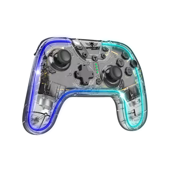 Spirit of Gamer Gamepad Vezeték Nélküli - Pulse Bluetooth (BT, Vibration, PC/iOS/Android kompatibilis, fekete-kék)