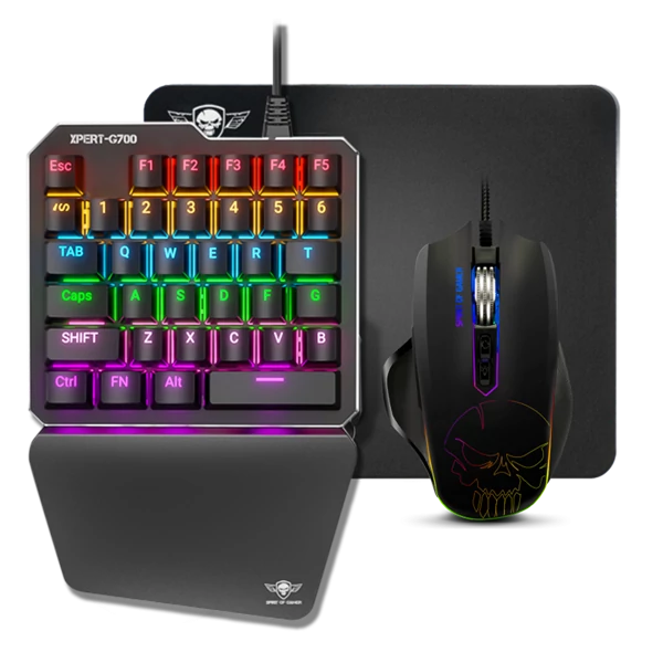 Spirit of Gamer Mechanikus Billentyűzet/Egér/Egérpad Combo - XPERT GAMEBOARD G700