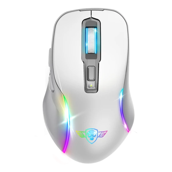 Spirit of Gamer Egér Vezeték nélküli  - ELITE-M50 White (Optikai, 8000DPI, 1000Hz, 6 programozható gomb, RGB, fehér)