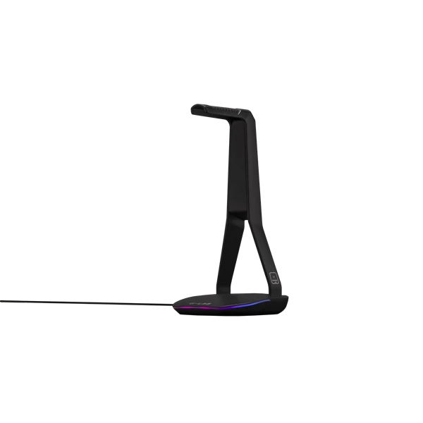 The G-Lab Fejhallgató állvány - K STAND HYDROGEN (fekete, 2xUSB3.0, 1xUSB-C, műanyag, RGB)