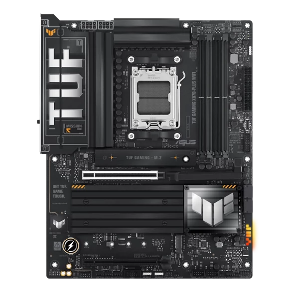 Asus Alaplap - AMD TUF GAMING X870-PLUS WIFI AM5 (X870, ATX, 4xDDR5 8000+MHz, 2xSATA3, 4x M.2, HDMI+USB4)