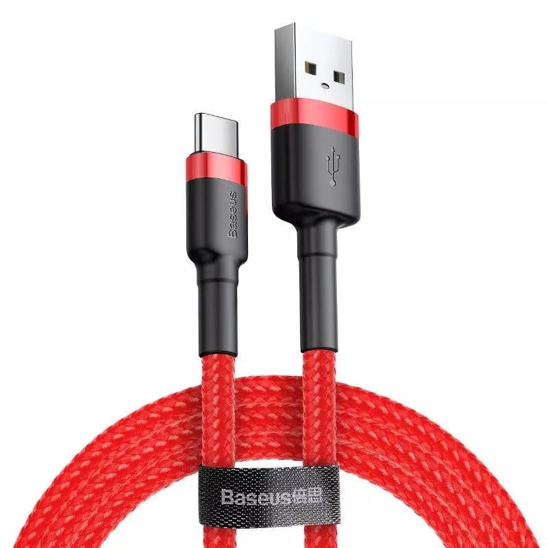 Baseus Cafule 3A USB-A - USB-C kábel, 0,5 méter (piros)