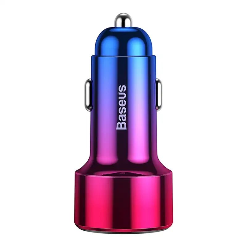 Baseus Magic USB + USB-C QC 4.0 PD 45W autós töltő (piros-kék)