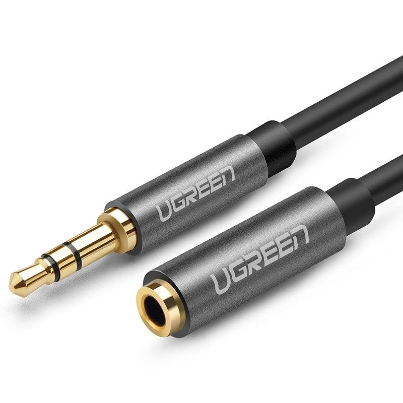 UGREEN 3,5 mm-es Jack Audio Hosszabbító Kábel, 1 Méter (Fekete)