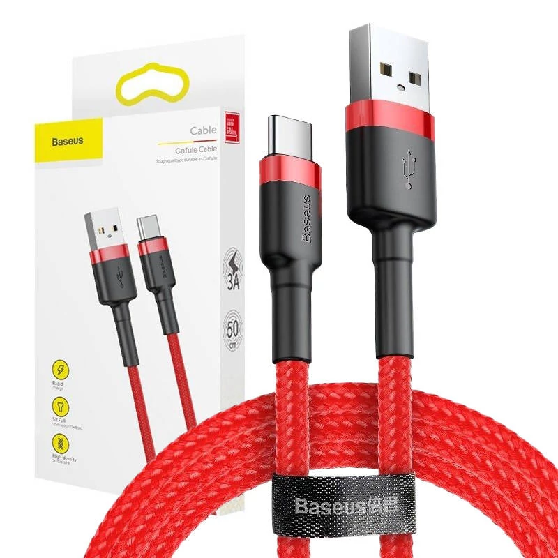 USB-USB-C kábel Baseus Cafule 2A 3m (piros)