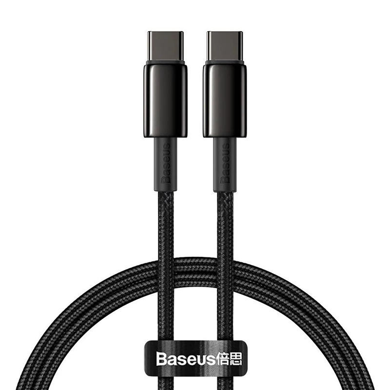 Baseus Tungsten Gold USB-C-USB-C kábel, 100 W, 1 m (fekete)