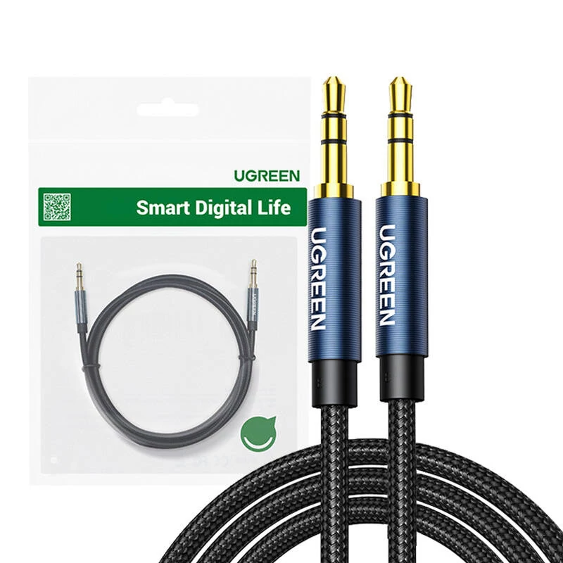 UGREEN AV112 3,5 mm-es mini jack kábel (AUX), 1 méter, fekete