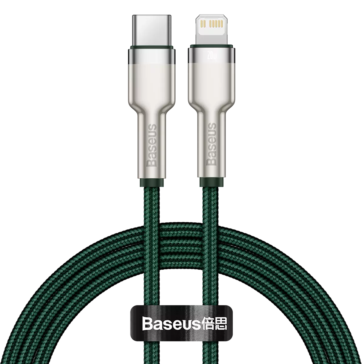 Baseus Cafule USB-C - Lightning adat- és töltőkábel, 20 W, 1 méter (zöld)