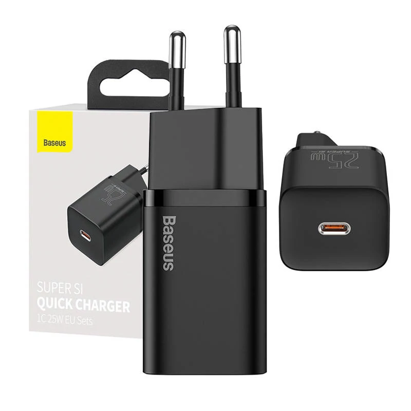 Baseus Super Si gyorstöltő 25W, 1C (Fekete)