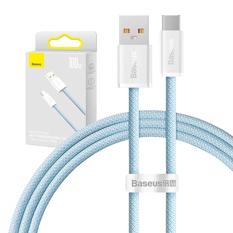 Baseus Dynamic Series USB A - USB-C töltő- és adatkábel, 100W, 1 méter (kék)