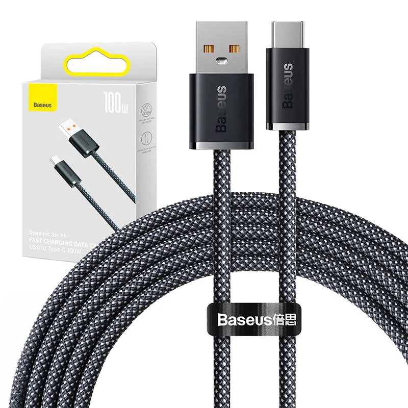 Baseus Dynamic Series USB-A - USB-C Kábel, 100W, 2 Méter (Fekete)