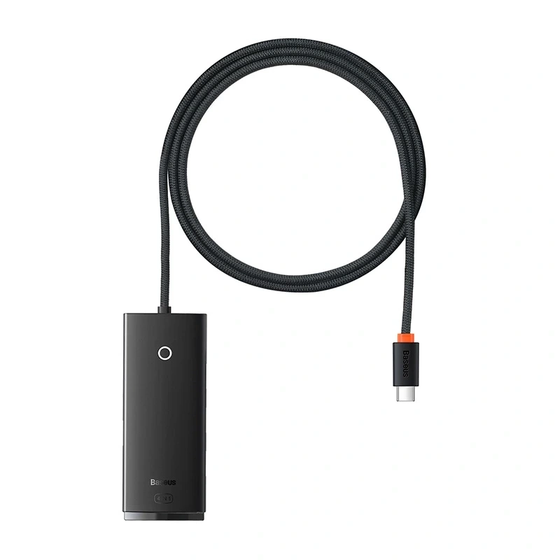 Baseus Lite Sorozat Hub 4 az 1-ben USB-C - 4x USB 3.0 + USB-C, 1m (fekete)
