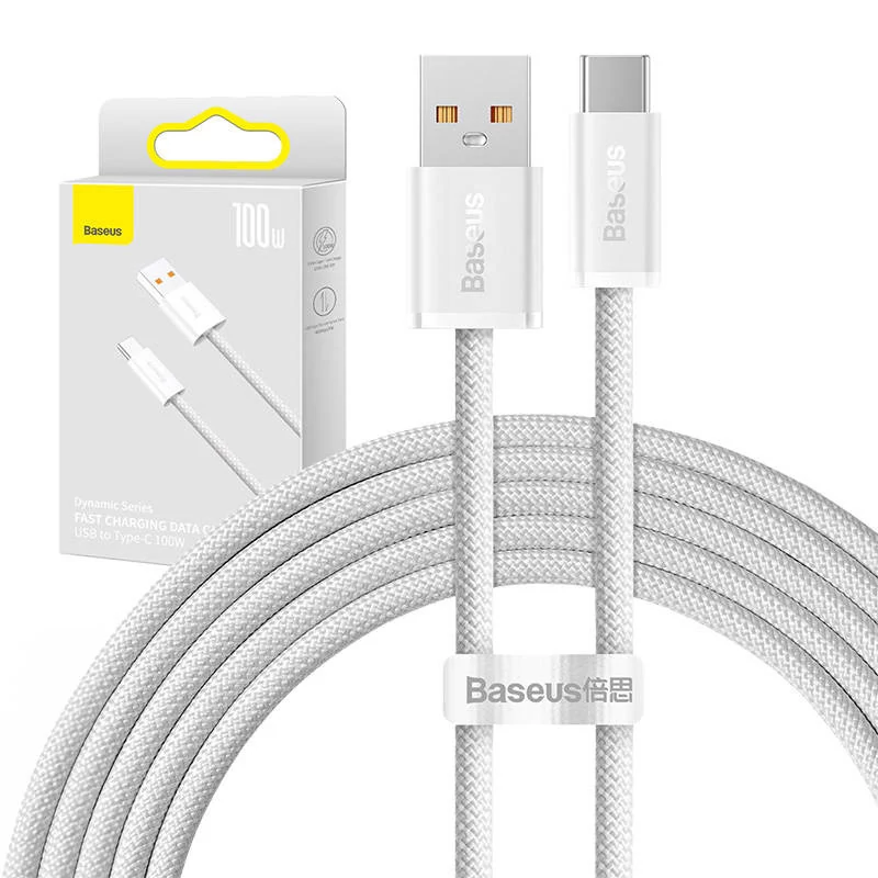 Baseus Dynamic Series USB-A - USB-C Kábel, 100W, 2 Méter (Fehér)