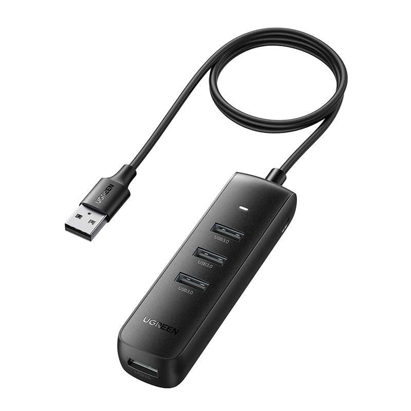 UGREEN CM416 4 az 1-ben USB 4x USB hub adapter, 0,25 méter (fekete)
