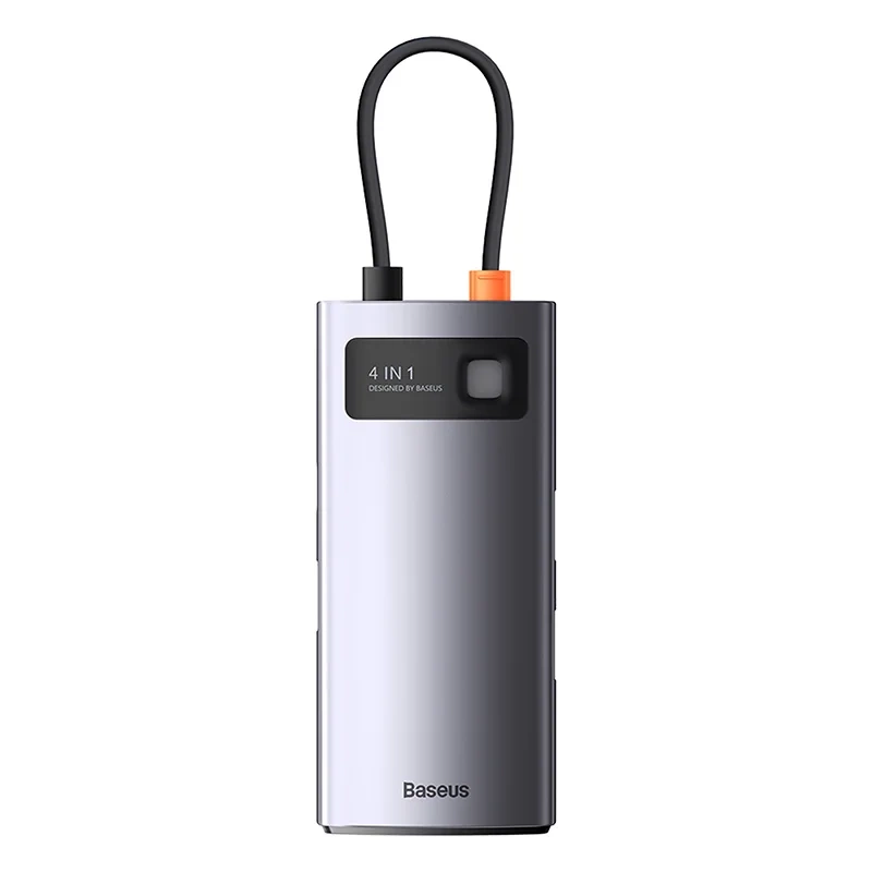 Baseus Metal Gleam Series 4 az 1-ben USB-C Hub 3x USB 3.0 / Ethernet RJ45 csatlakozókkal