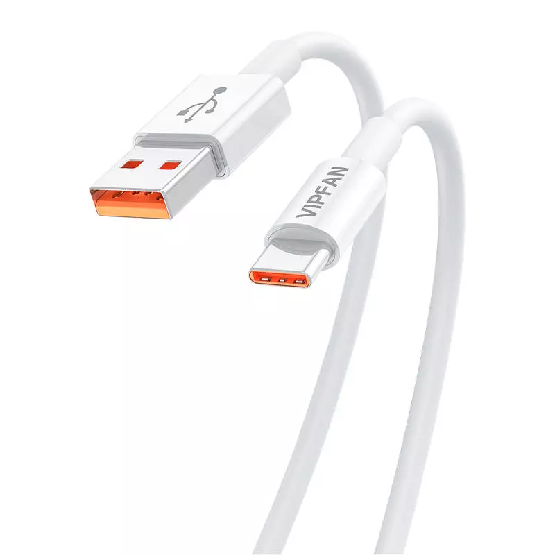 Vipfan X17 USB-A - USB-C kábel, 6A, 1,2 méter (fehér)
