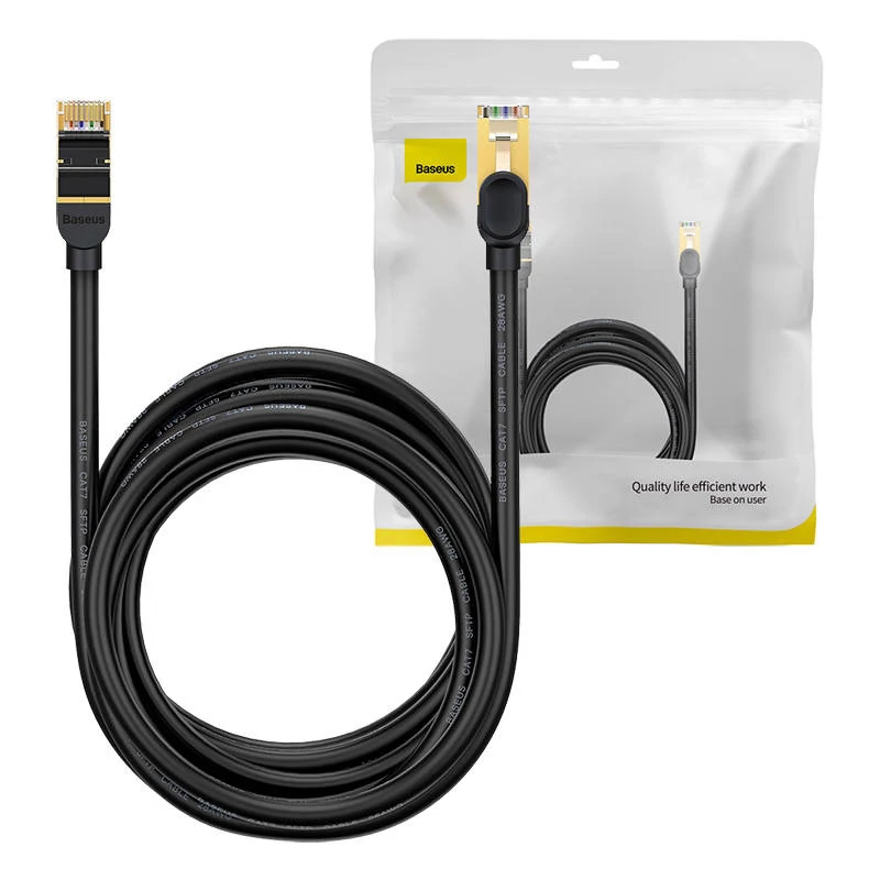 Baseus 10Gbps Cat.7 Ethernet kábel, 20 méter, fekete