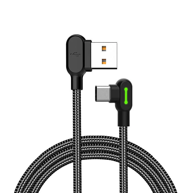 Mcdodo CA-5280 LED USB-A  - USB-C kábel, 1,2 méter (fekete)
