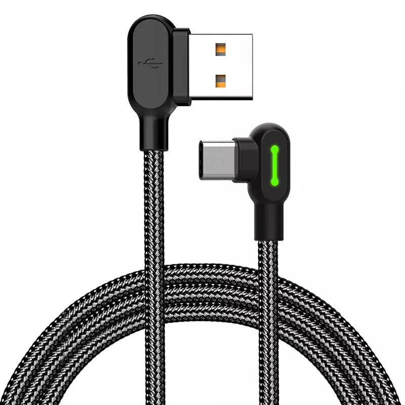 Mcdodo CA-5280 LED USB-A - USB-C kábel, 1,8 m (fekete)
