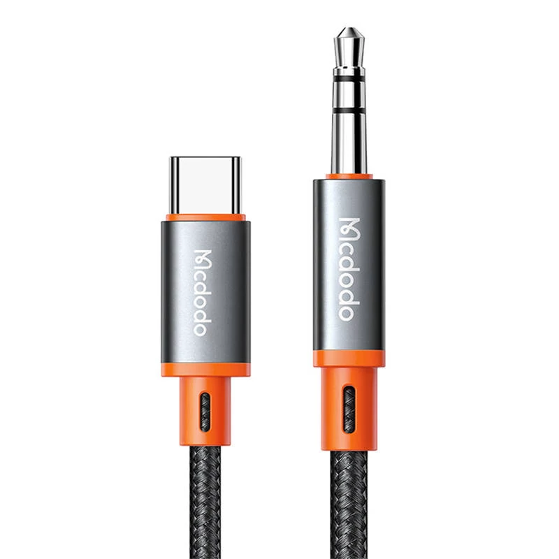 Mcdodo CA-0820 USB-C - 3.5mm AUX Mini Jack Kábel, 1.2m (Fekete)