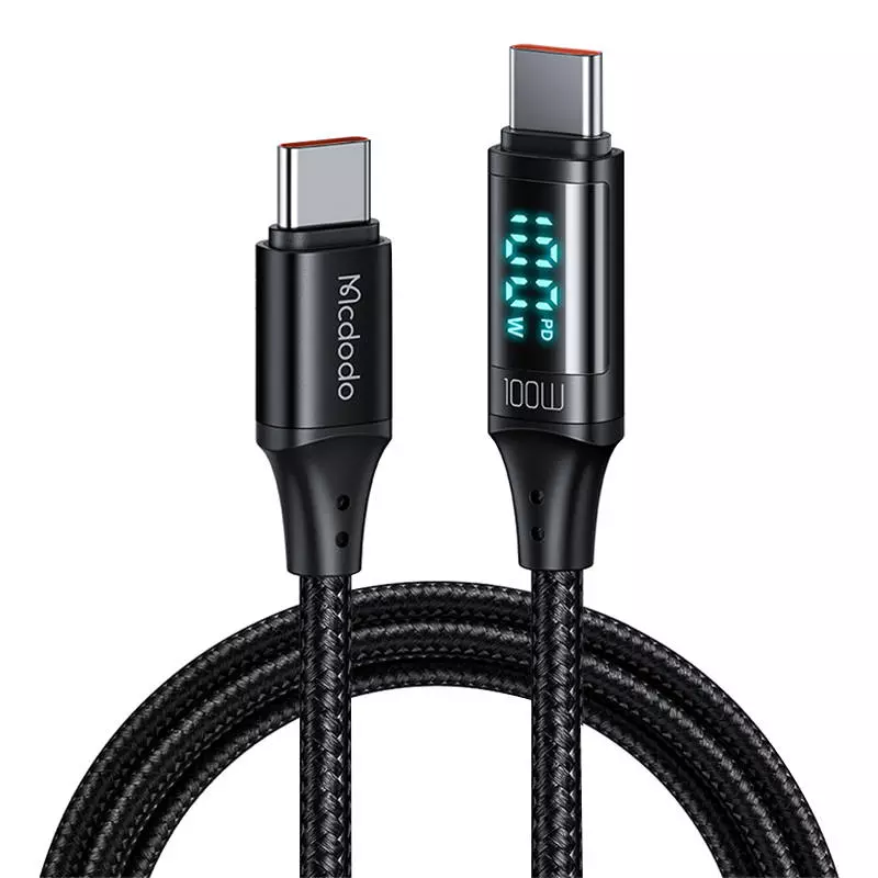 Mcdodo CA-1100 USB-C - USB-C kábel, 100W, 1,2 méter (fekete)