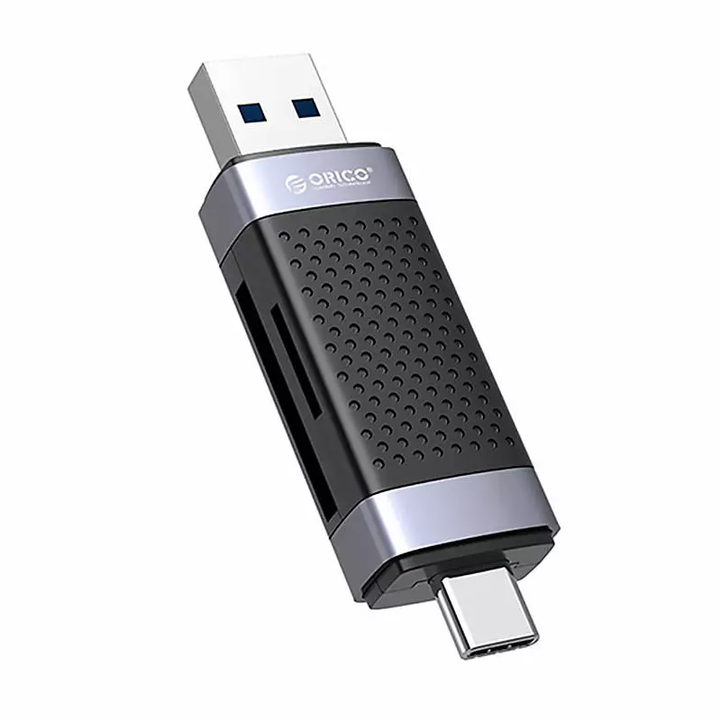 Orico CD2D-AC2 Fekete TF/SD Memóriakártya Olvasó, USB A + USB-C Csatlakozóval