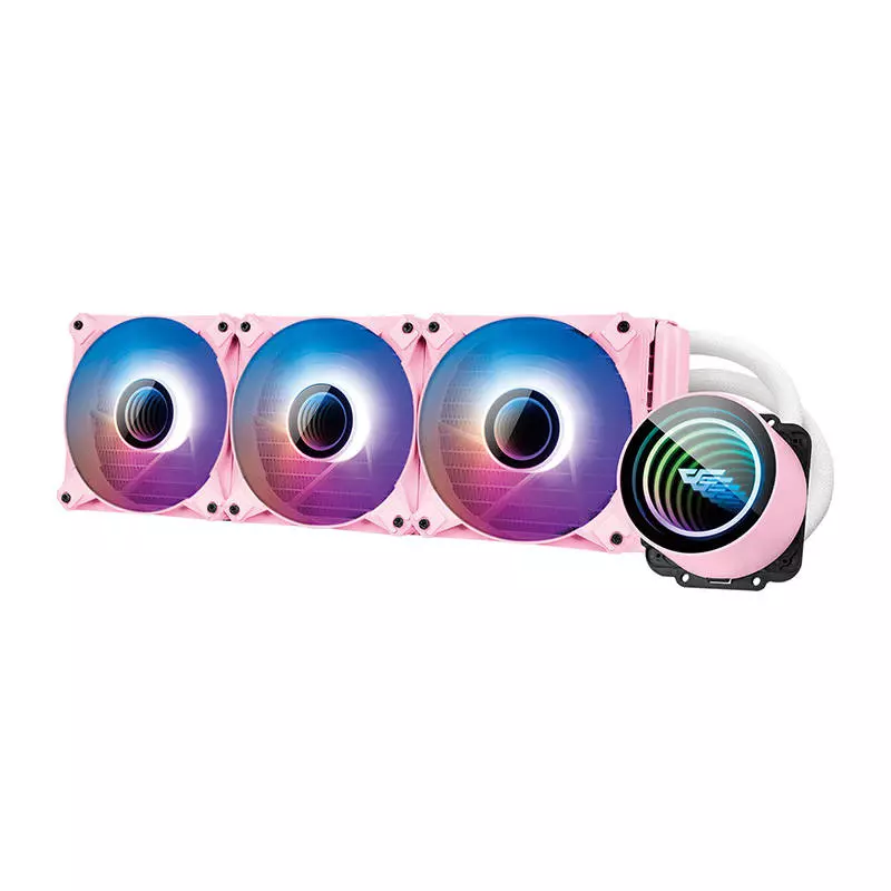 Darkflash DX360 V2.6 RGB Vízhűtő, 3x 120 mm ventilátorral (rózsaszín)