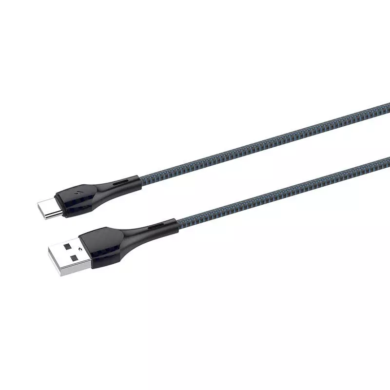 LDNIO LS522  USB - USB-C 2m kábel (szürke-kék)
