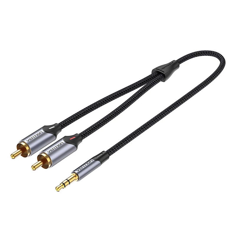 Vention BCNBD 2xRCA-3.5mm audiokábel 0.5m (szürke)