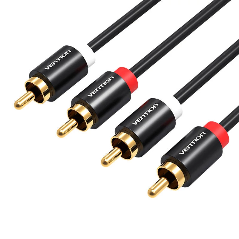 Vention VAB-R06-B200 2 méteres 2xRCA  audio kábel (fekete)