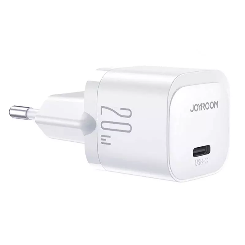 Joyroom JR-TCF02 Fehér Mini Hálózati Töltő PD 20W USB-C Csatlakozóval