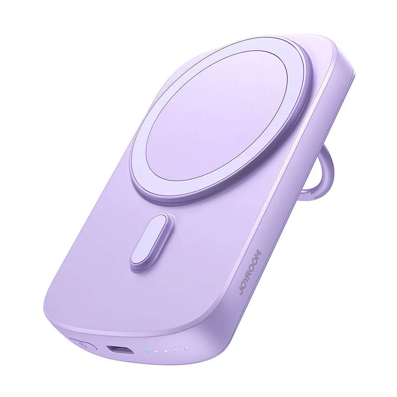 Joyroom JR-W030 6000mAh  Power Bank Mágnesgyürűvel és 20W Teljesítménnyel (Lila)