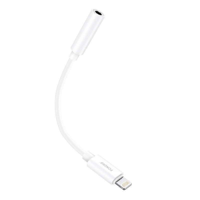 Foneng BM20 Fehér 3,5 mm Jack - iPhone Dugós Audiokábel