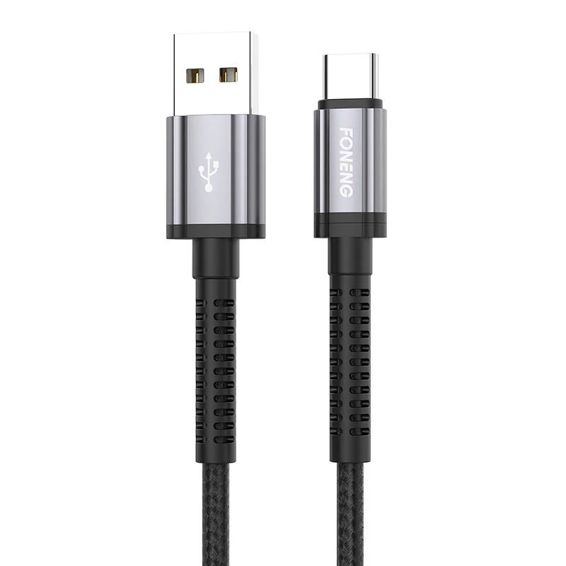 Foneng X83 USB-C töltőkábel, 2.1A, 1 méter (fekete)