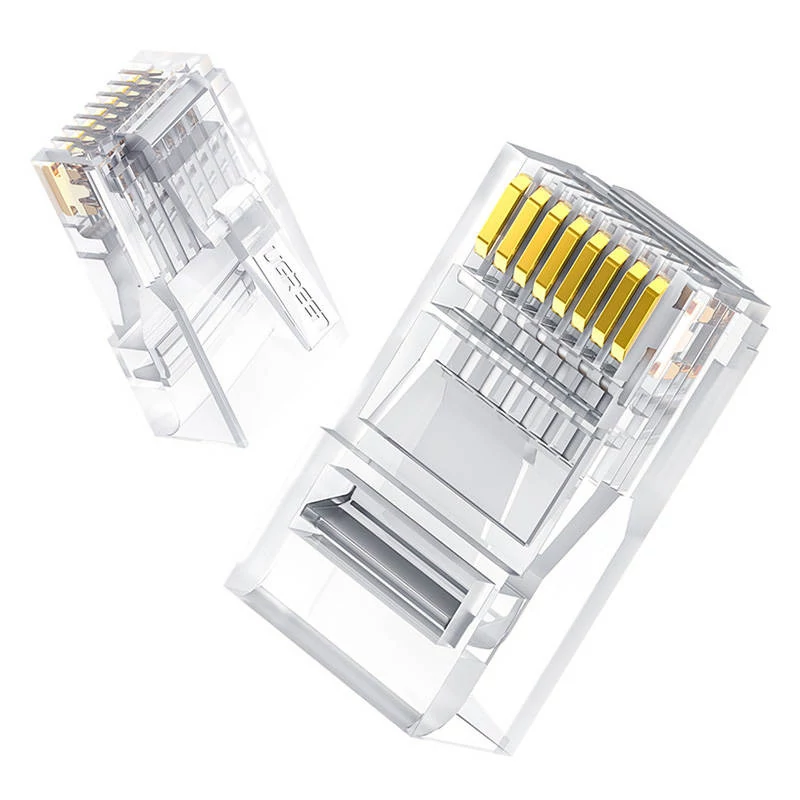 UGREEN RJ45 Cat 6 Hálózati Dugók, 10 darabos Csomag (Átlátszó)