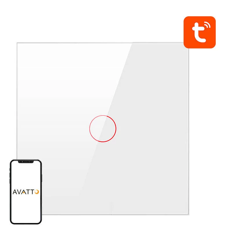 Avatto ZTS02-EU-W1 ZigBee Okos Fali Kapcsoló 1 Csatlakozó (Fehér)