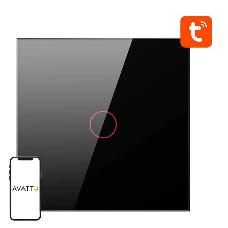 Avatto ZTS02-EU-B1 Okos Fali Kapcsoló - Fekete