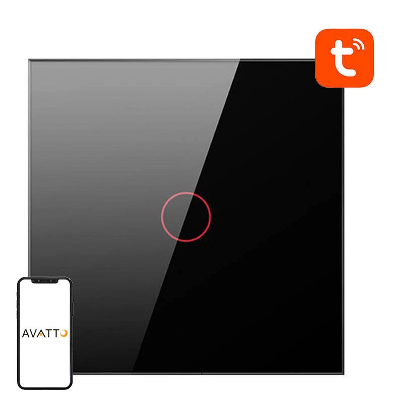 Avatto LZTS02-EU-B1 okos fali kapcsoló - Fekete