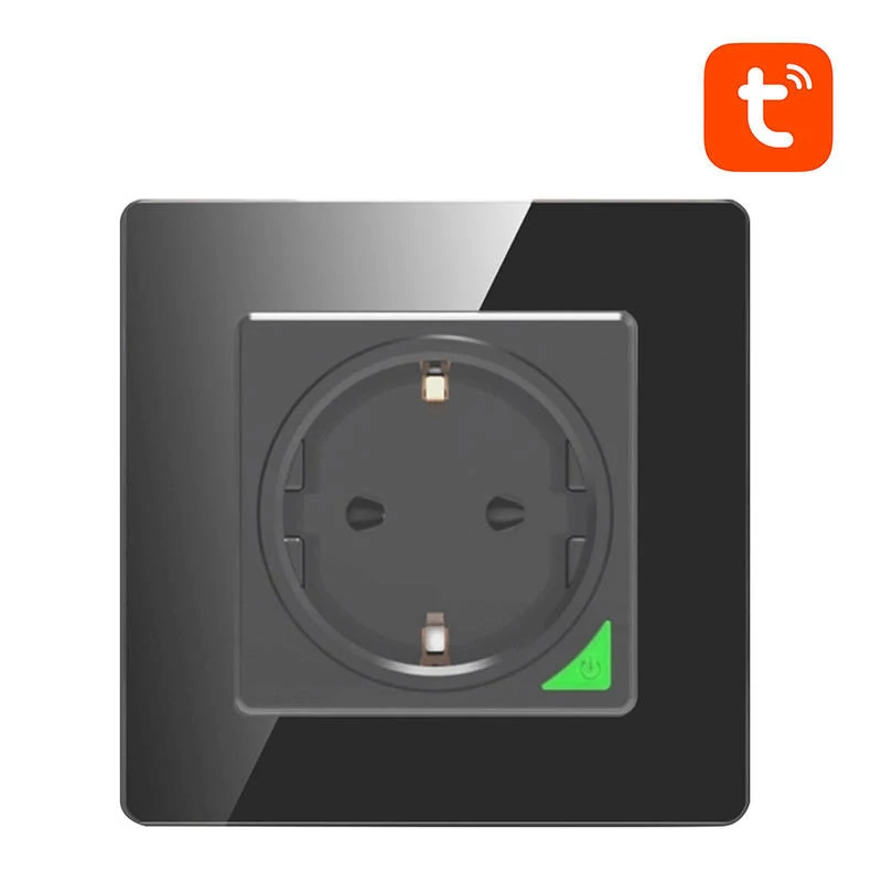 Avatto N-WOT10-EU-B Intelligens Wi-Fi Fali Konnektor (Fekete)