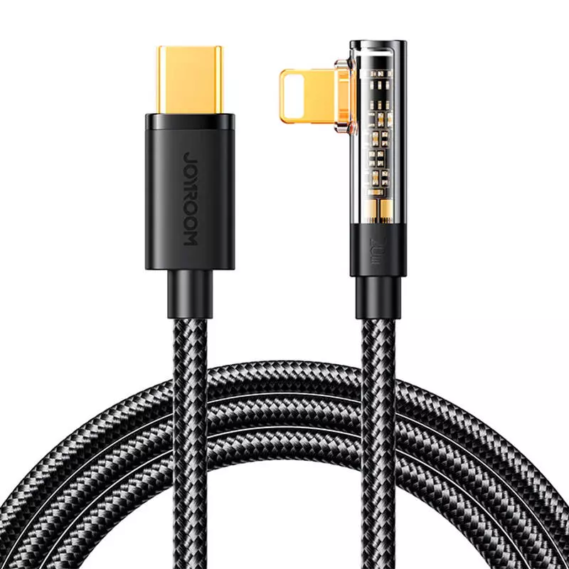 Joyroom S-CL020A6 1.2m USB-C - Lightning kábel, 20W, 90 fokos (fekete)
