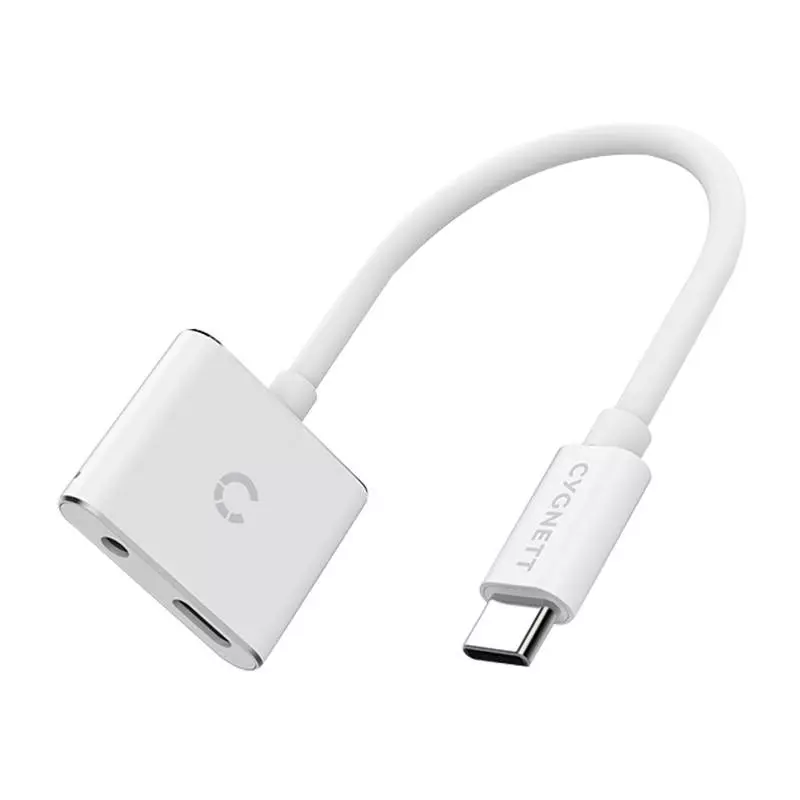 Cygnett Essential Fehér USB-C - 3,5 mm-es mini jack audio adapter (apa-anya)