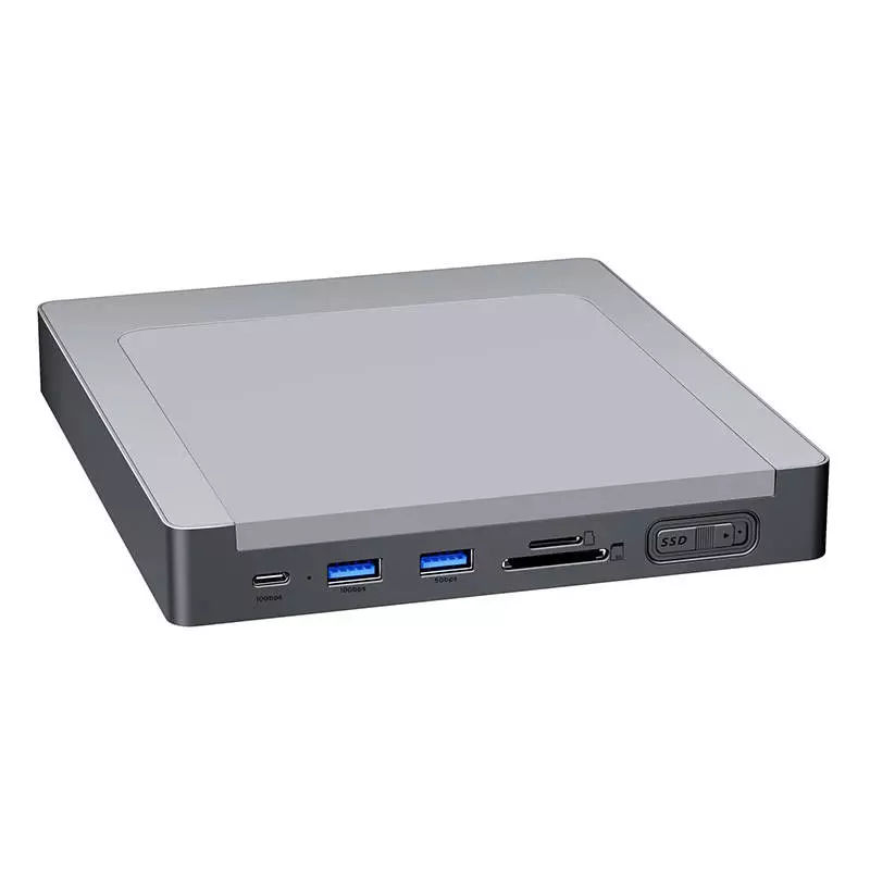 INVZI MagHub 8 az 1-ben USB-C dokkolóállomás / Hub iMac-hez SSD bővítőhellyel (Szürke)