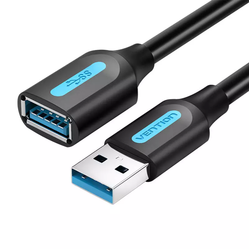 Vention CBHBD 0.5m fekete USB 3.0 A hosszabbító kábel