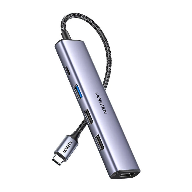 UGREEN CM478 5 az 1-ben USB-C Adapter HUB - HDMI, USB-A 3.0, 2x USB-A 2.0, PD
