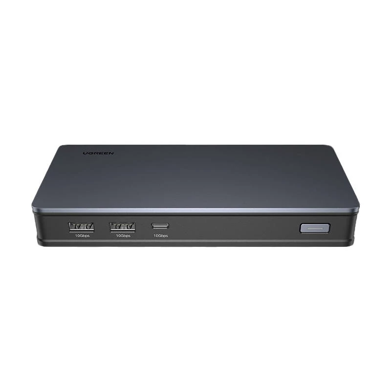 UGREEN CM615 USB-C Docking Állomás 2x USB-A, 1x USB-C 3.1, 2x HDMI, 2x DisplayPort, SD/TF kártyaolvasó és Gigabit Ethernet csatlakozókkal