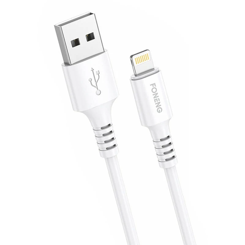Foneng x85 iPhone USB - Lightning kábel 3A gyorstöltéssel, 1m (fehér)